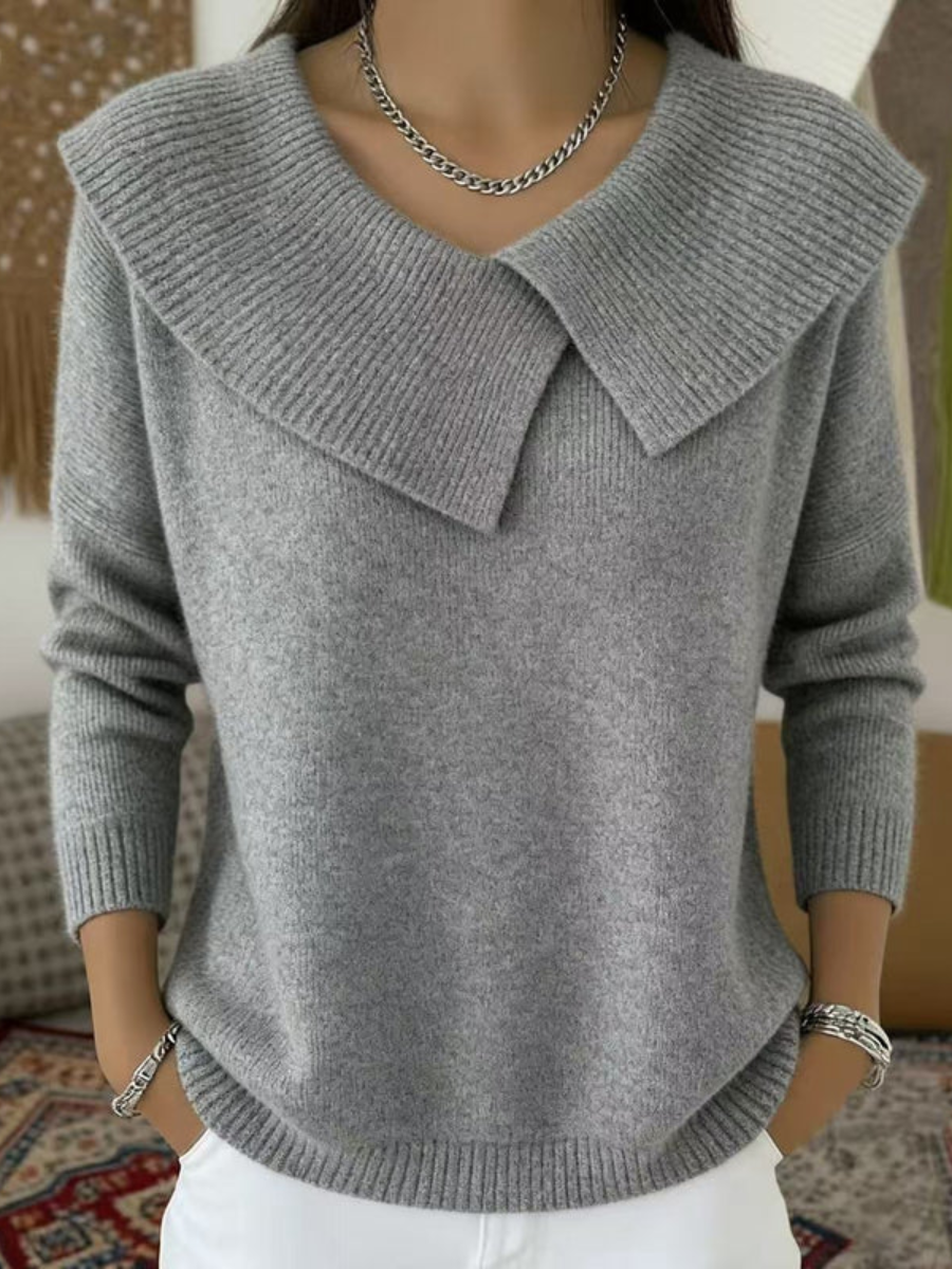 Cassidy | Jersey Cálido de Cuello Suave, Verde Esmeralda