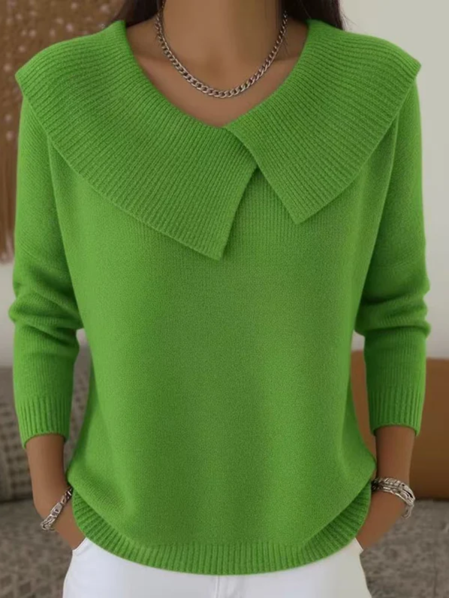 Cassidy | Jersey Cálido de Cuello Suave, Rojo Granate
