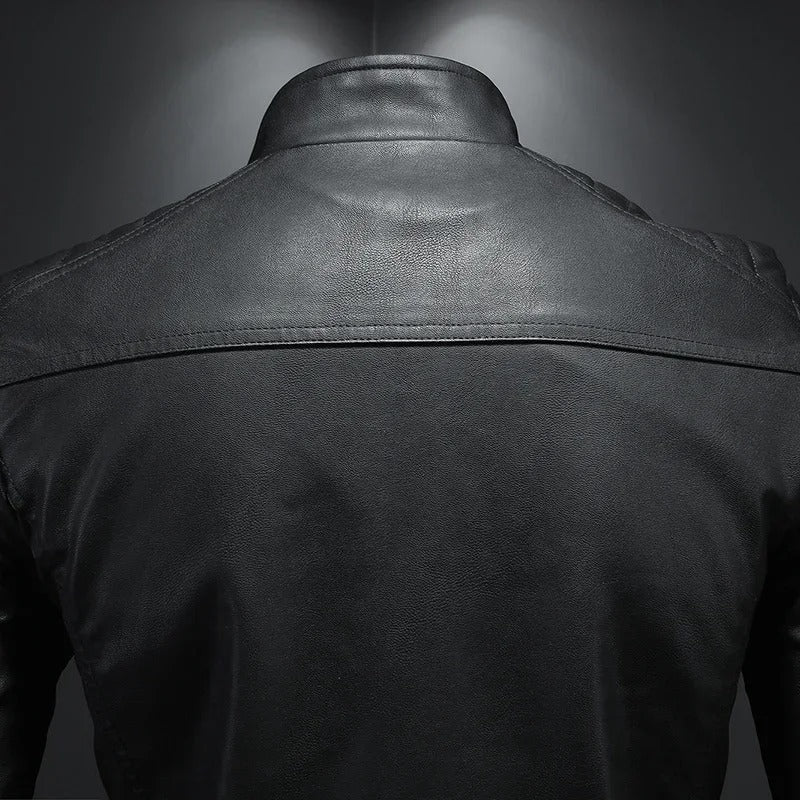 Alberto | Chaqueta de Piel con Cuello Alto