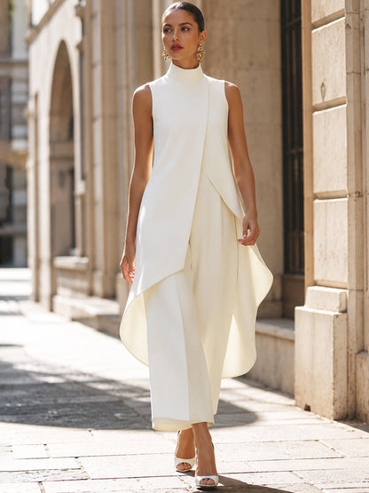 Everly | Conjunto Dos Piezas Pierna Ancha, Blanco Perla