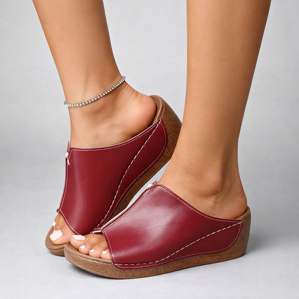 Stella | Plataformas de Piel, Blanco Marfil