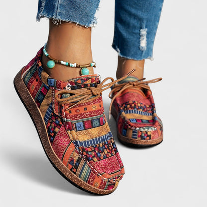 Delacroix | Zapatillas Ortopédicas Bohemias Amélie, Rojo