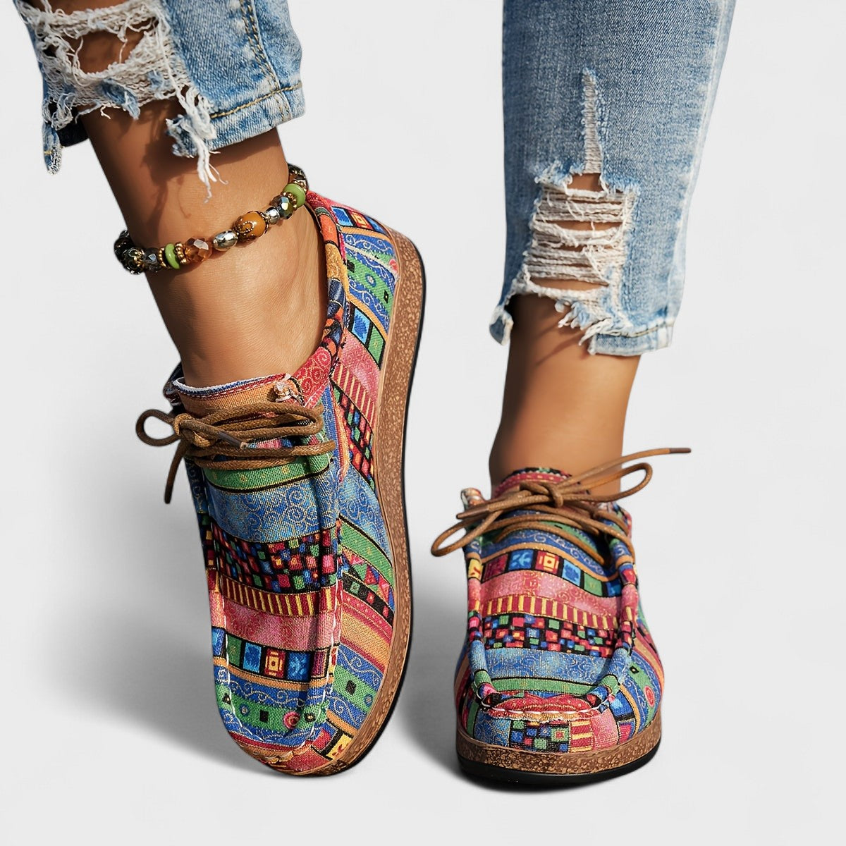 Delacroix | Zapatillas Ortopédicas Bohemias Amélie, Rojo