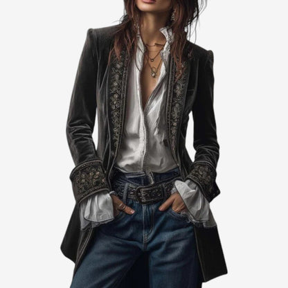 Ramousse | Blazer de Terciopelo Bordado
