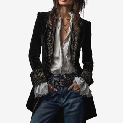 Ramousse | Blazer de Terciopelo Bordado