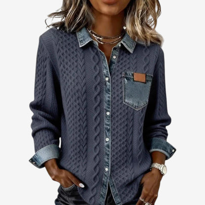 Cicchelli | Chaqueta Trenzada, Caqui