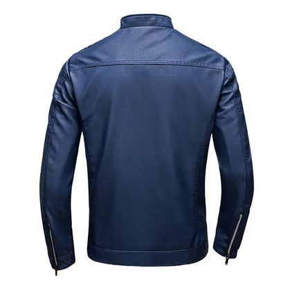Alberto | Chaqueta de Piel con Cuello Alto